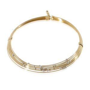 Roberto Coin Vintage 10 Strand Choker Necklace in 18k White Gold/Yellow Gold